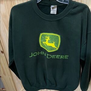 John Deere Dark Green Pullover with Yellow Logo